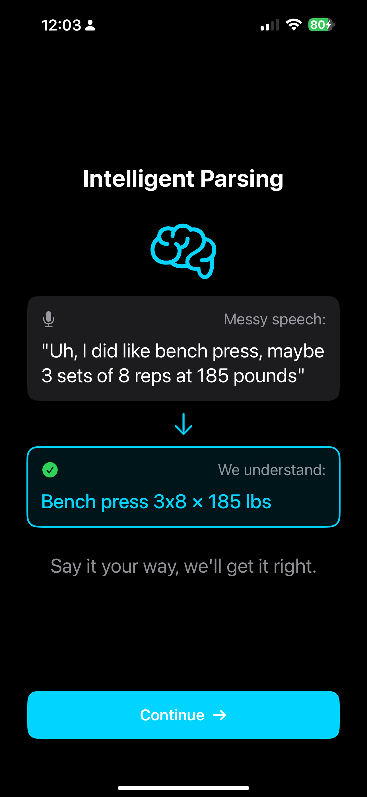 Intelligent parsing feature